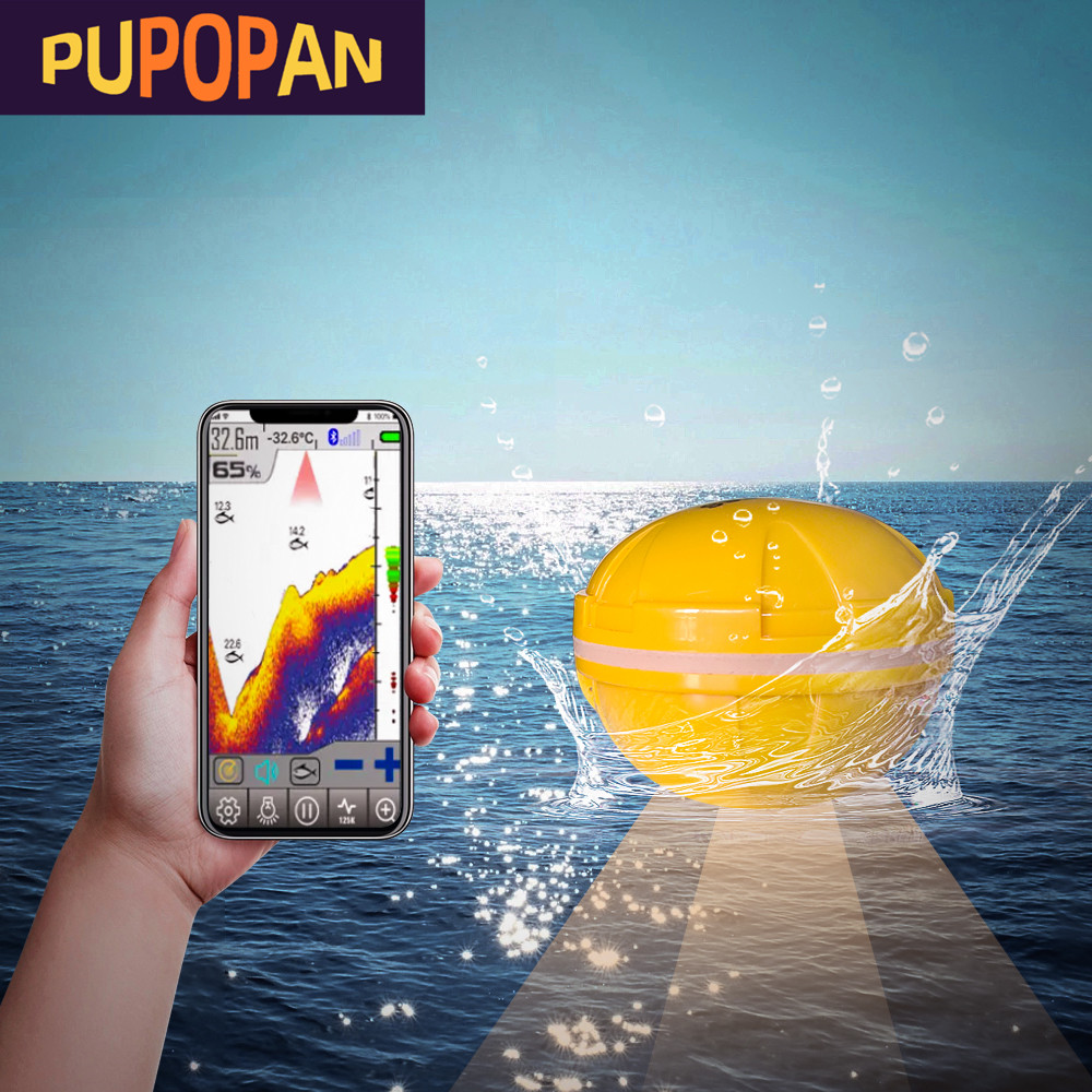 Fish Finder Transducer - PUPOPAN 100M Brand New Smart Phone