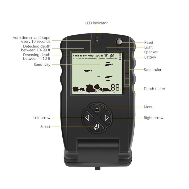 New Portable Fish Finder, Ice  - Fish Finder Transducer recension och pris