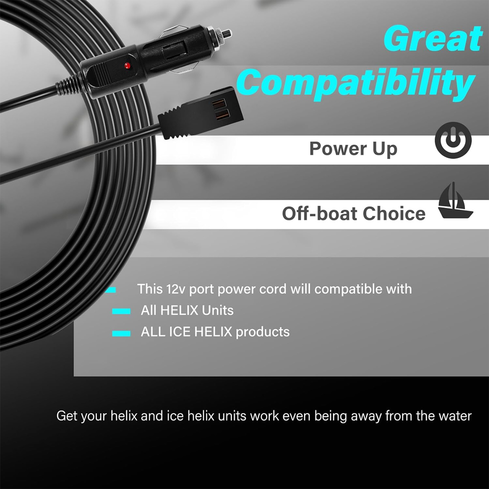 12V DC Port Power Cord 720105- - Fish Finder Charger recension och pris