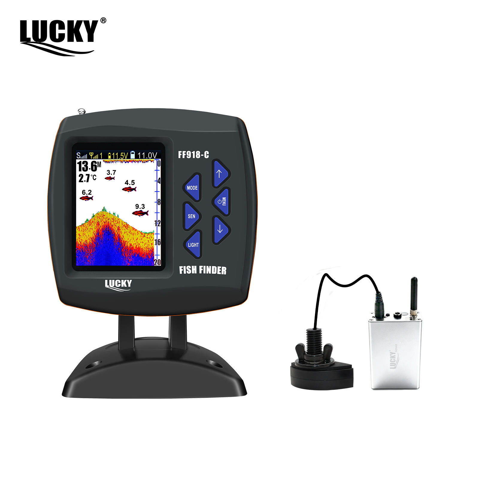 Lucky FF918 Wireless Remote Co - Fish Finder Transducer recension och pris