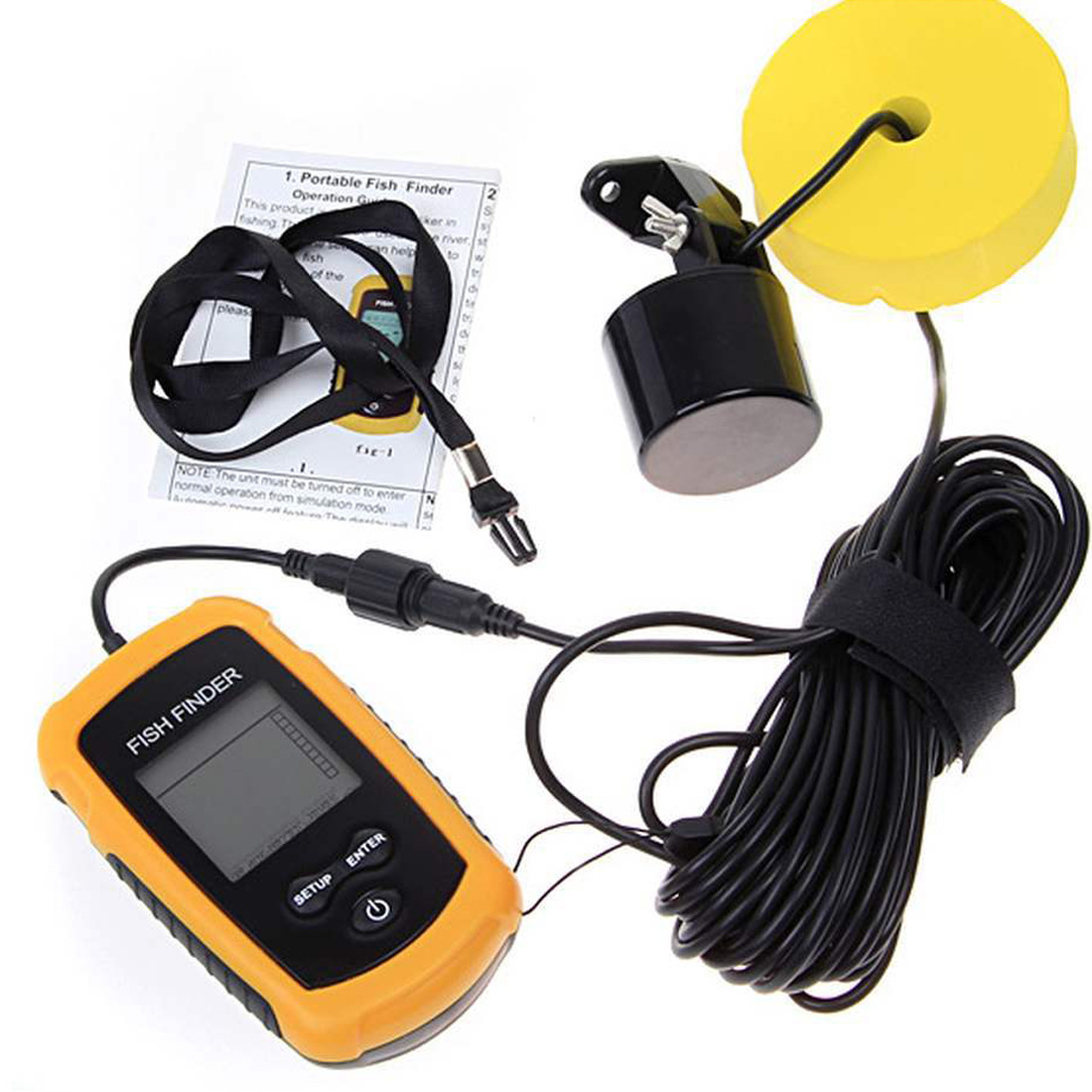 Alarm 100M Portable Sonar Fish - Fish Finder Transducer recension och pris