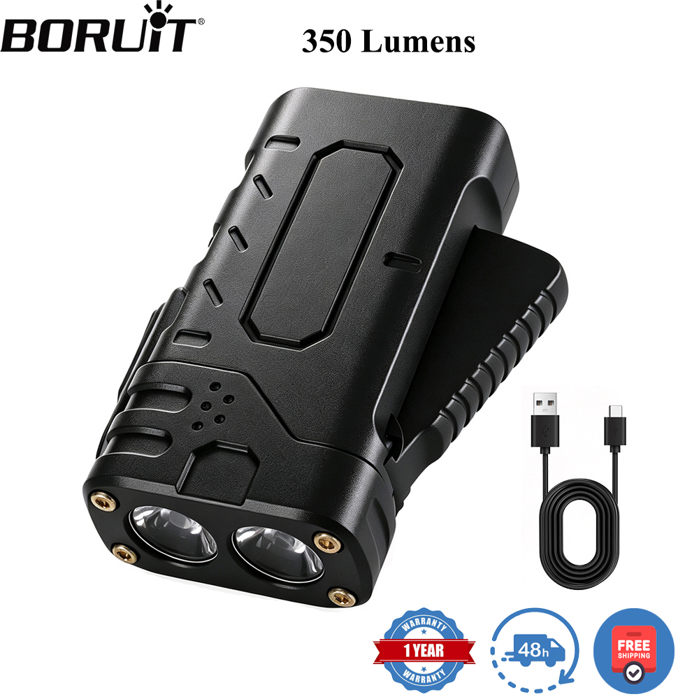 BORUIiT Hand Crank EDC LED Fla - Fishing Light recension och pris