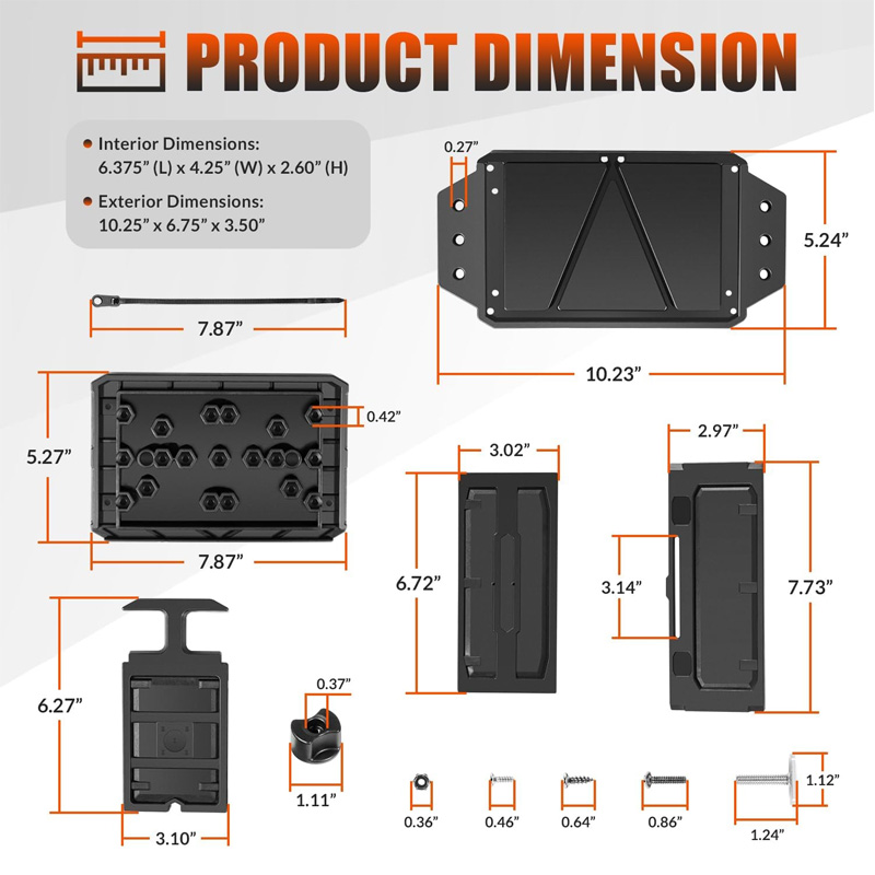 Track Mounted Battery Box for  - Fish Finder Transducer recension och pris