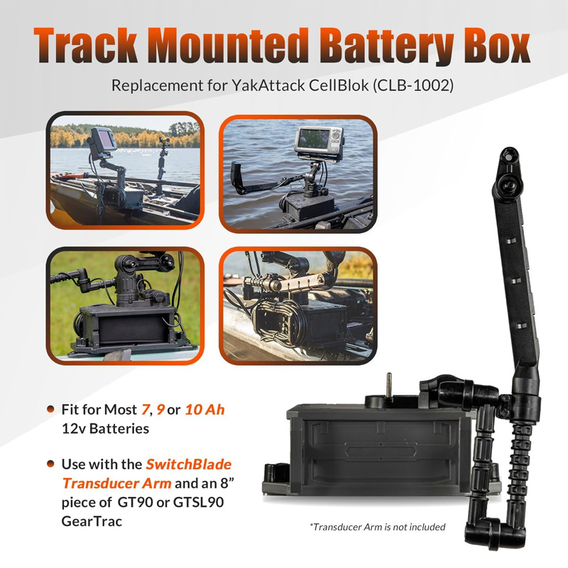 Track Mounted Battery Box for  - Fish Finder Transducer recension och pris