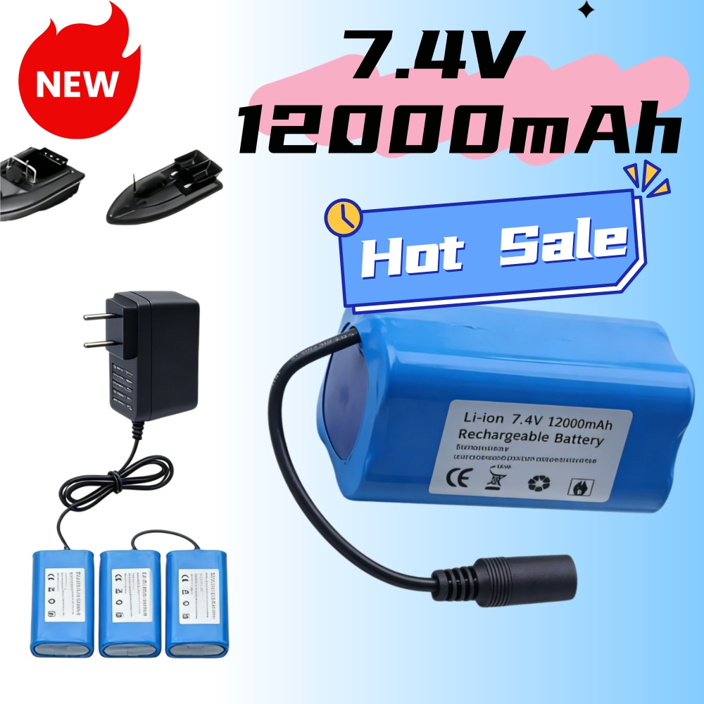 7.4V 12000mAh Battery with USB - Fish Finder Charger recension och pris